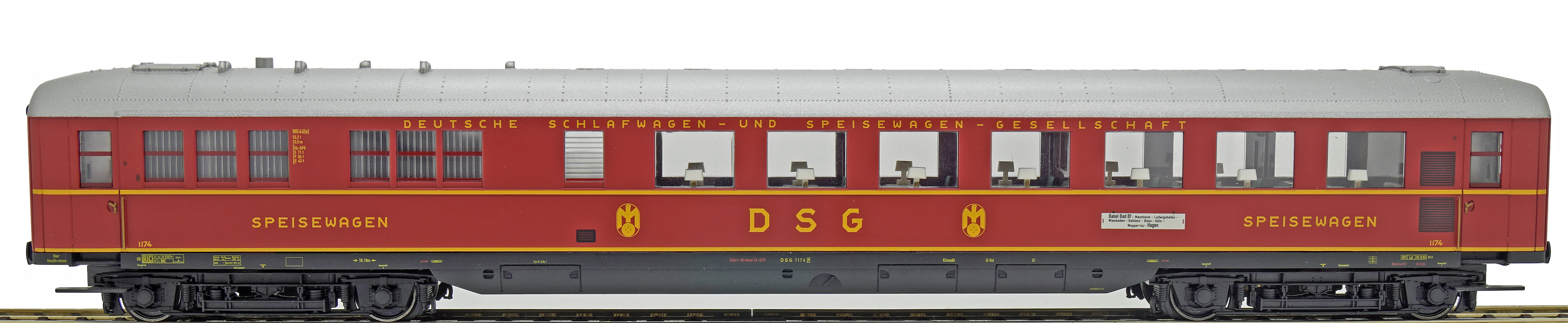WR4üe-39 DSG 1174 TRIX/MÄRKLIN (Tischlampen nachträglich eingebaut)